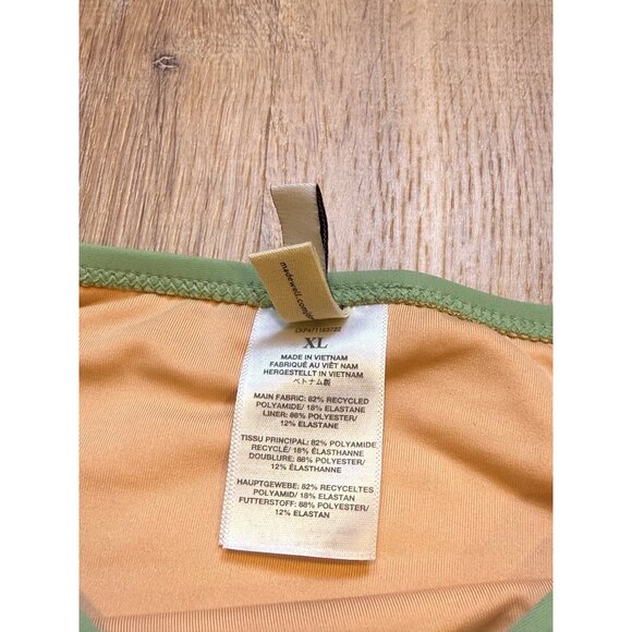 Madewell Gatehouse Green Women's Cinched Cutout One-Piece Swimsuit XL - Picture 3 of 5